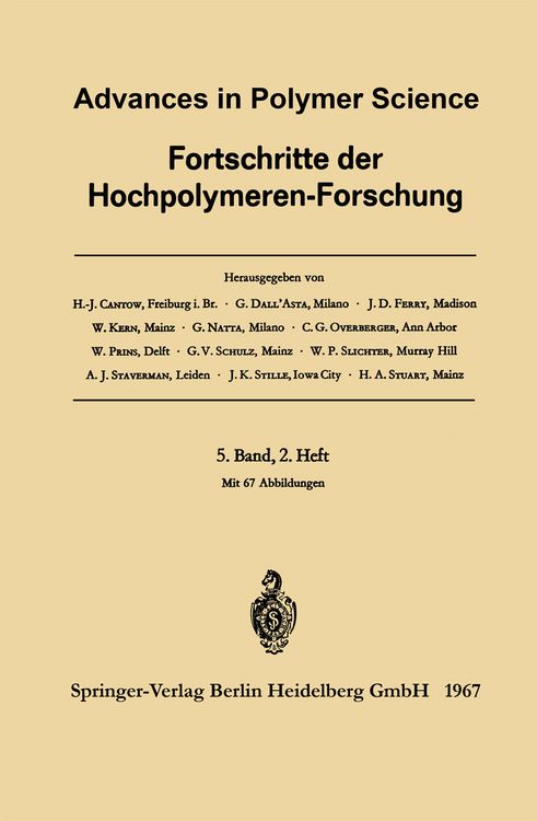 Produktbild: Advances in Polymer Science / Fortschritte der Hochpolymeren-Forschung
