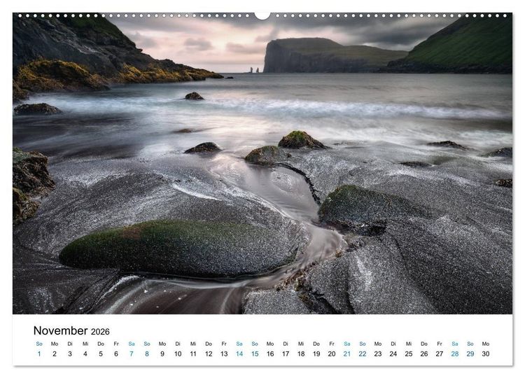 Produktbild: F&auml;r&ouml;er - Archipel im Nordmeer (Wandkalender 2026 DIN A2 quer), CALVENDO Monatskalender