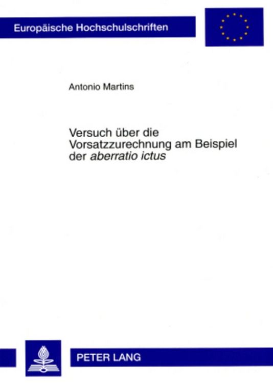 Produktbild: Versuch &uuml;ber die Vorsatzzurechnung am Beispiel der &laquo;aberratio ictus&raquo;