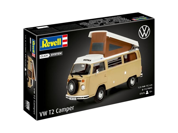 Produktbild: VW T2 Camper (Click System), Revell Bausatz zum Zusammenstecken mehrfarbig