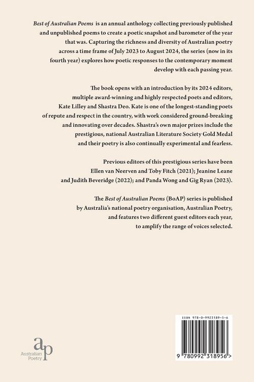 Produktbild: Best of Australian Poems 2024