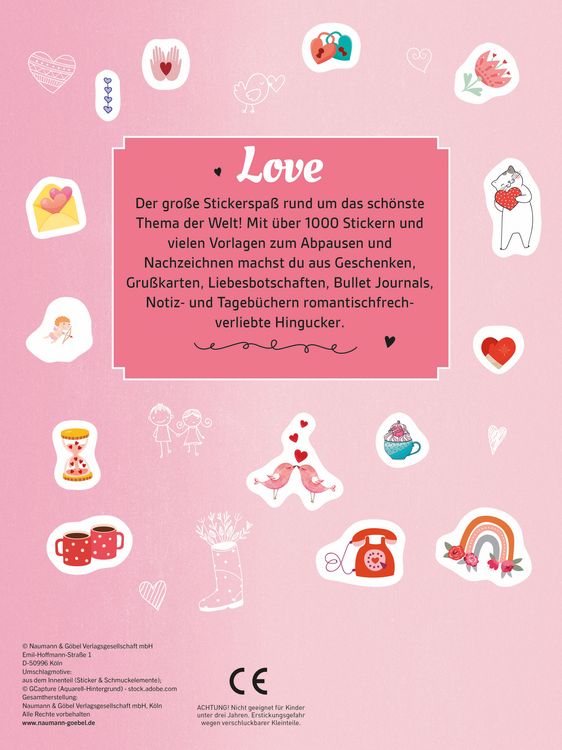 Produktbild: Stickerbuch Love I &Uuml;ber 1000 Sticker