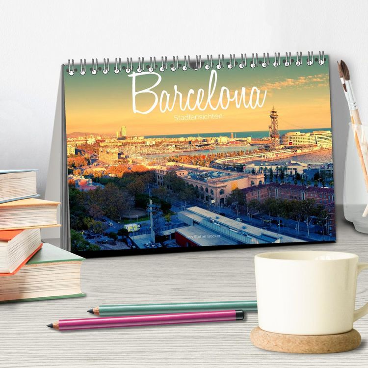 Produktbild: Barcelona - Stadtansichten (Tischkalender 2026 DIN A5 quer), CALVENDO Monatskalender