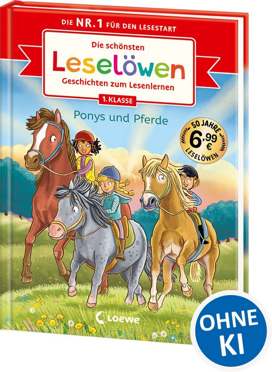 Produktbild: Die sch&ouml;nsten Lesel&ouml;wen-Geschichten zum Lesenlernen - Ponys und Pferde