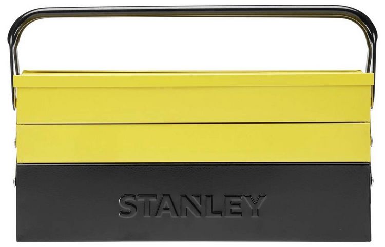 Produktbild: STANLEY 1-94-738 CANTILEVER Werkzeugkasten unbest&uuml;ckt Metall Gelb, Schwarz