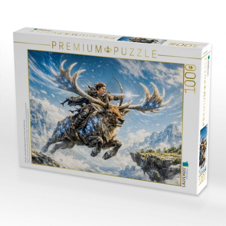 Produktbild: CALVENDO Puzzle Sch&uuml;tze - Kosmischer Bogensch&uuml;tze im Sturm der Elemente | 1000 Teile Lege-Gr&ouml;&szlig;e 64x48cm Foto-Puzzle f&uuml;r gl&uuml;ckliche Stunden