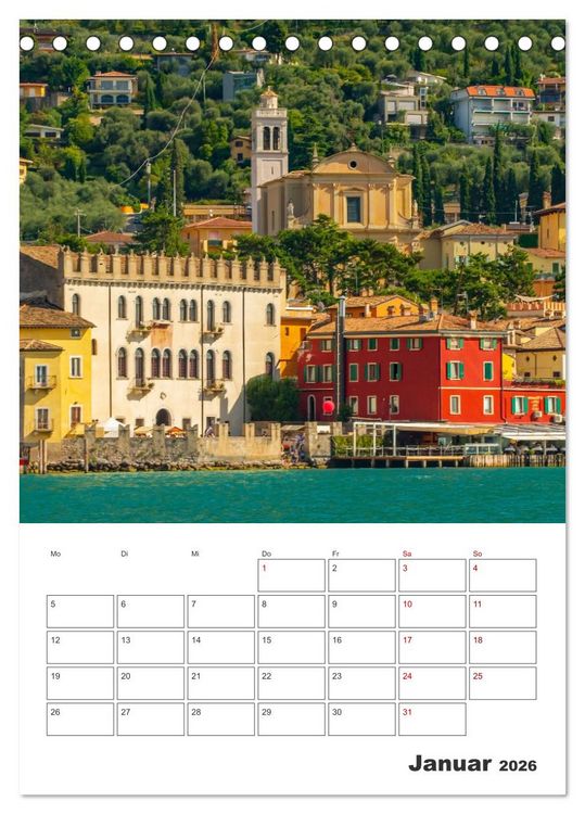 Produktbild: Malcesine am Gardasee - Impressionen (Tischkalender 2026 DIN A5 hoch), CALVENDO Monatskalender