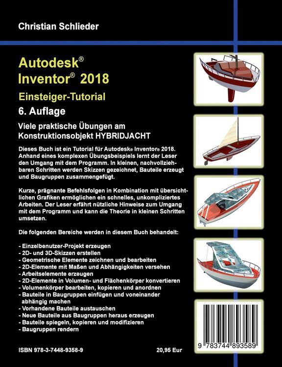 Produktbild: Autodesk Inventor 2018 - Einsteiger-Tutorial Hybridjacht