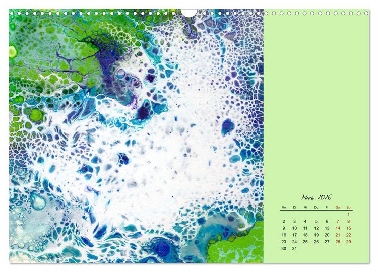 Produktbild: Farbfantasien - Pouring (Wandkalender 2026 DIN A3 quer), CALVENDO Monatskalender