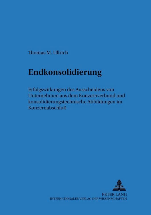 Produktbild: Endkonsolidierung
