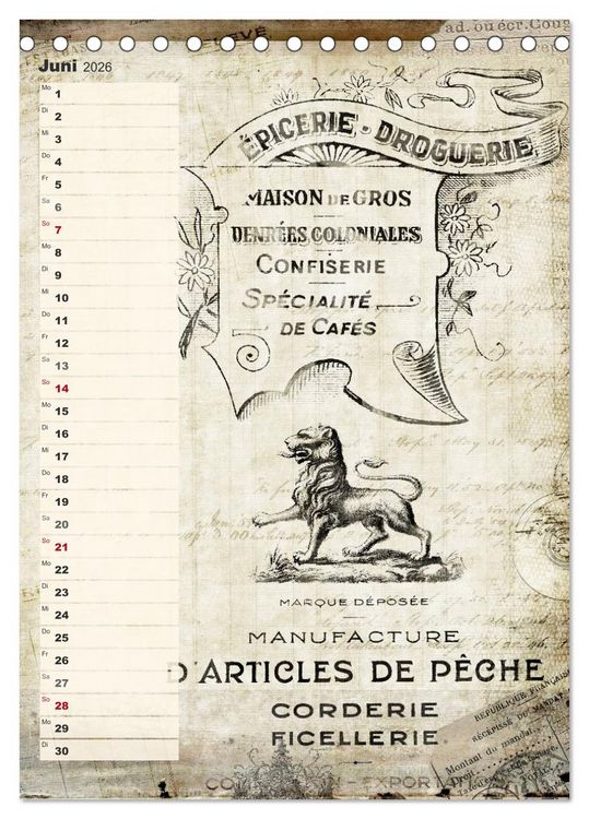 Produktbild: Vintage Welten (Tischkalender 2026 DIN A5 hoch), CALVENDO Monatskalender