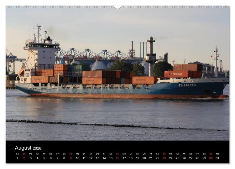 Produktbild: Schiffe im Hamburger Hafen (Wandkalender 2026 DIN A2 quer), CALVENDO Monatskalender