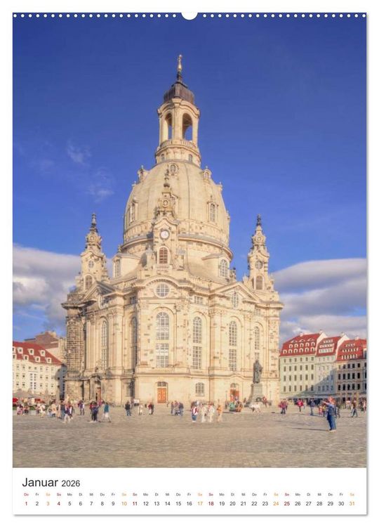 Produktbild: Highlights in Dresden (Wandkalender 2026 DIN A2 hoch), CALVENDO Monatskalender