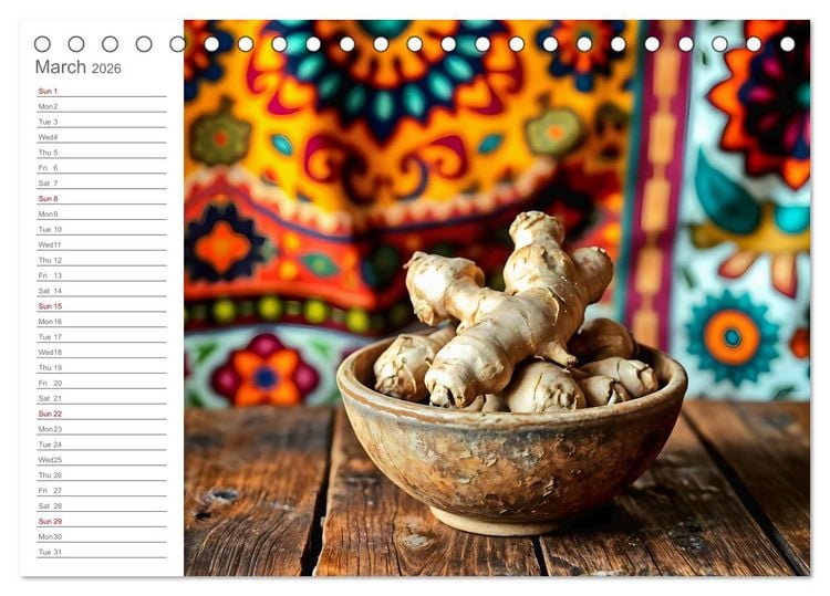 Produktbild: Superfood Dreams - AI art for gourmets (Desk Calendar 2026 DIN A5 landscape), CALVENDO 12 Month DeskCalendar