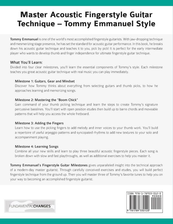 Produktbild: Tommy Emmanuel's Fingerstyle Guitar Milestones