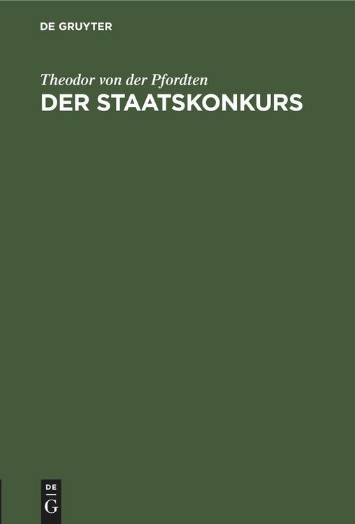Produktbild: Der Staatskonkurs