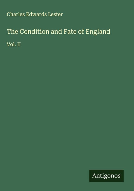 Produktbild: The Condition and Fate of England