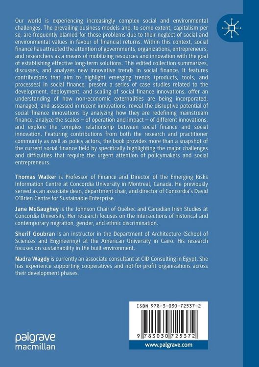 Produktbild: Innovations in Social Finance