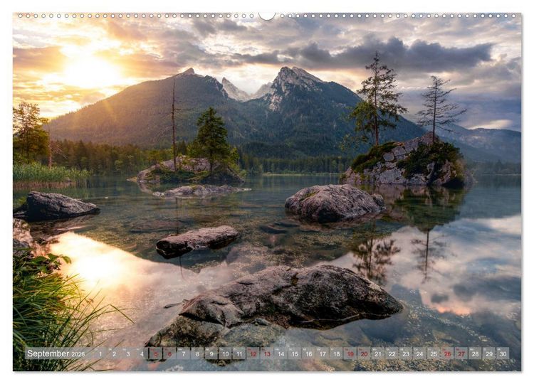 Produktbild: Verzauberte Bergwelten (hochwertiger Premium Wandkalender 2026 DIN A2 quer), Kunstdruck in Hochglanz