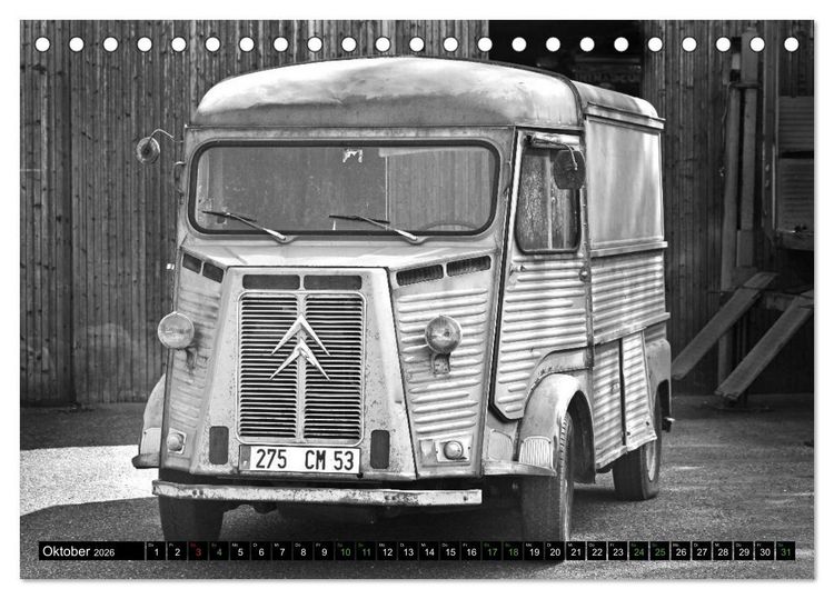 Produktbild: Citro&euml;n HY eine Legende in Schwarzwei&szlig; (Tischkalender 2026 DIN A5 quer), CALVENDO Monatskalender