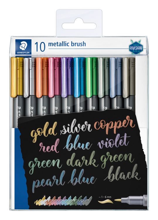 Produktbild: STAEDTLER 8321 Metallic brush, Etui mit 10 sortierten Farben, 8321 TB10