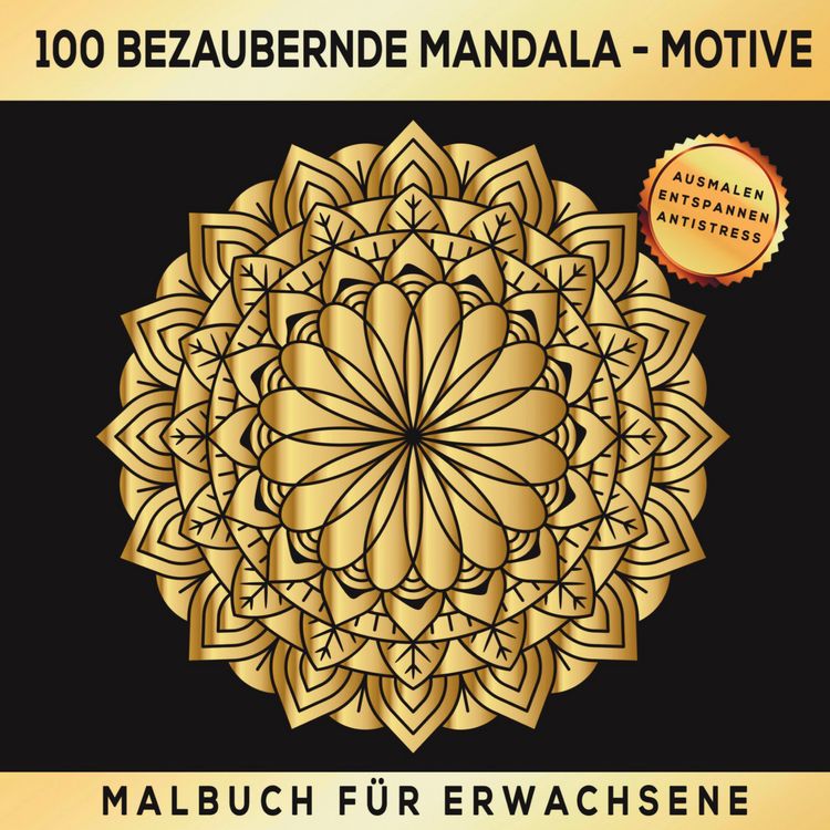 Produktbild: 100 bezaubernde Mandala-Motive &ndash; Malbuch f&uuml;r Erwachsene
