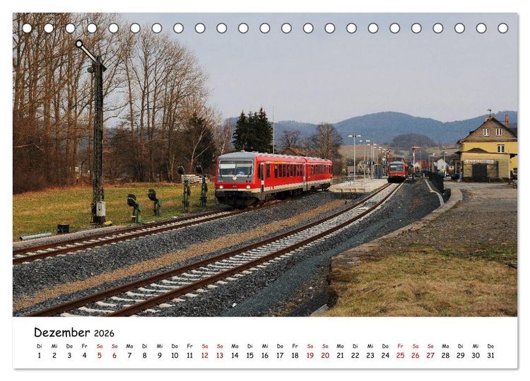 Produktbild: Hessische Nebenbahnen - Unterwegs in Nordhessen (Tischkalender 2026 DIN A5 quer), CALVENDO Monatskalender