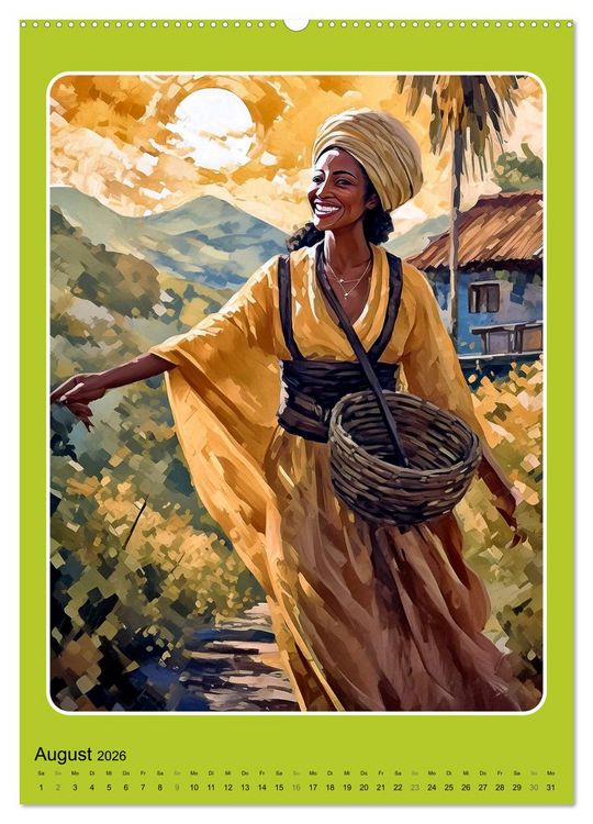 Produktbild: Zw&ouml;lf Monate mit zw&ouml;lf Frauen (hochwertiger Premium Wandkalender 2026 DIN A2 hoch), Kunstdruck in Hochglanz