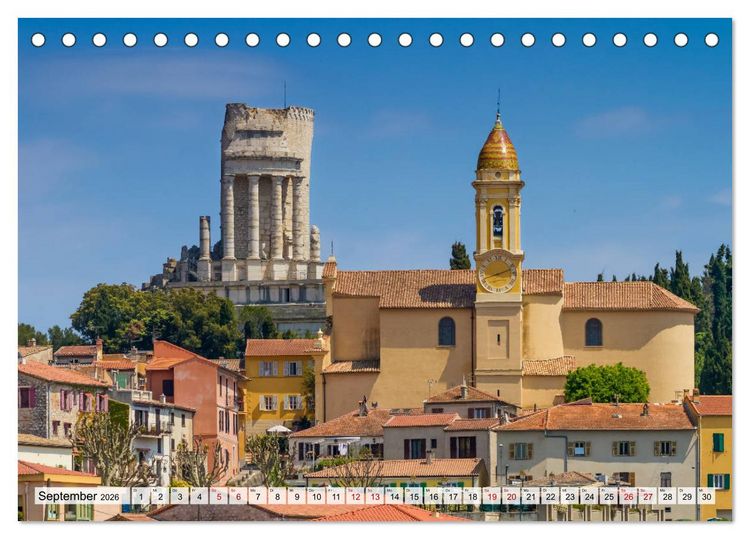 Produktbild: C&Ocirc;TE D&rsquo;AZUR Bezaubernde Orte (Tischkalender 2026 DIN A5 quer), CALVENDO Monatskalender