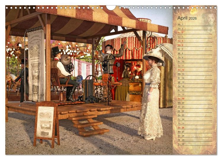Produktbild: Steampunk Carnival (Wandkalender 2026 DIN A3 quer), CALVENDO Monatskalender