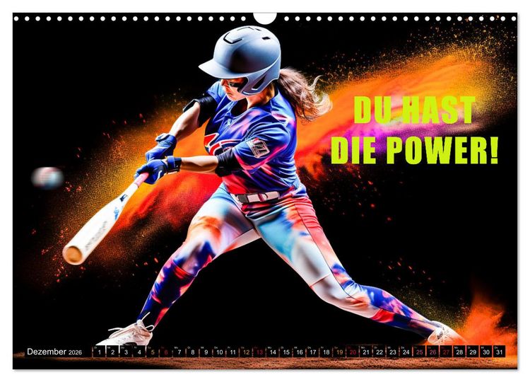 Produktbild: Baseball und Motivation (Wandkalender 2026 DIN A3 quer), CALVENDO Monatskalender