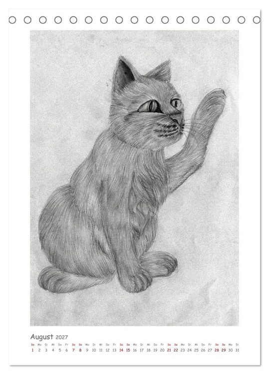 Produktbild: Die Sprache der Augen: Die Seele von Hund und Katze in handgemalten Portr&auml;ts (Tischkalender 2027 DIN A5 hoch), CALVENDO Monatskalender
