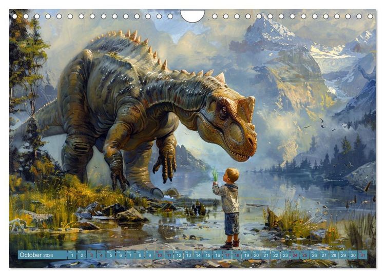 Produktbild: Dinosaur Legends (Wall Calendar 2026 DIN A4 landscape), CALVENDO 12 Month Wall Calendar
