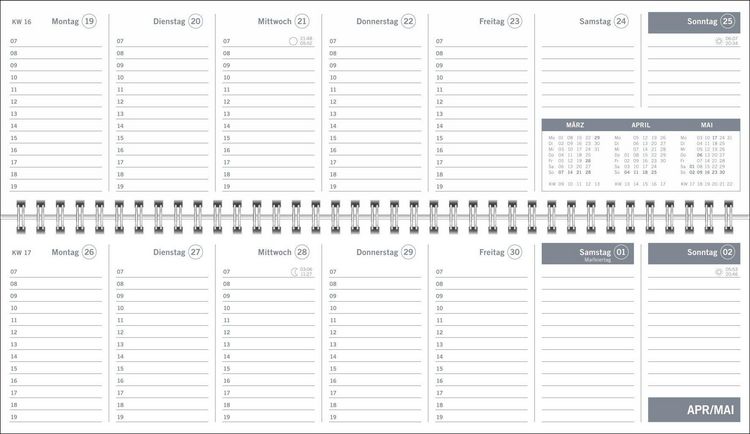 Produktbild: times&more Petrol Wochenquerplaner 2027