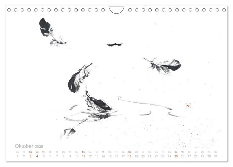 Produktbild: Simply Black and White/ Einfach Schwarz und Weiss - Kunst (Wandkalender 2026 DIN A4 quer), CALVENDO Monatskalender