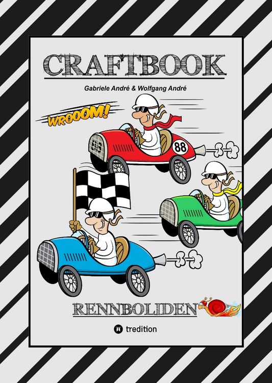 Produktbild: CRAFTBOOK - RACE ON - SPIEL - BASTELANLEITUNG - SUPER RENNWAGEN - TUTORIAL - TOLLE MOTIVE - FLITZER - KNIFFLIGE R&Auml;TSEL - STORYTELLING - &Uuml;BUNGEN