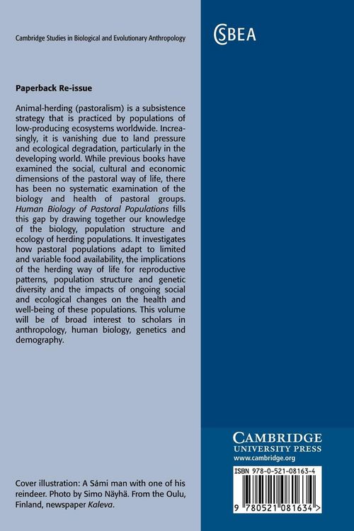 Produktbild: The Human Biology of Pastoral Populations