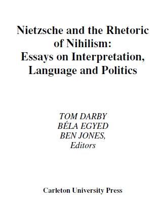 Produktbild: Nietzsche and the Rhetoric of Nihilism