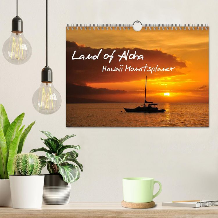 Produktbild: Land of Aloha - Hawaii Monatsplaner (Wandkalender 2026 DIN A4 quer), CALVENDO Monatskalender