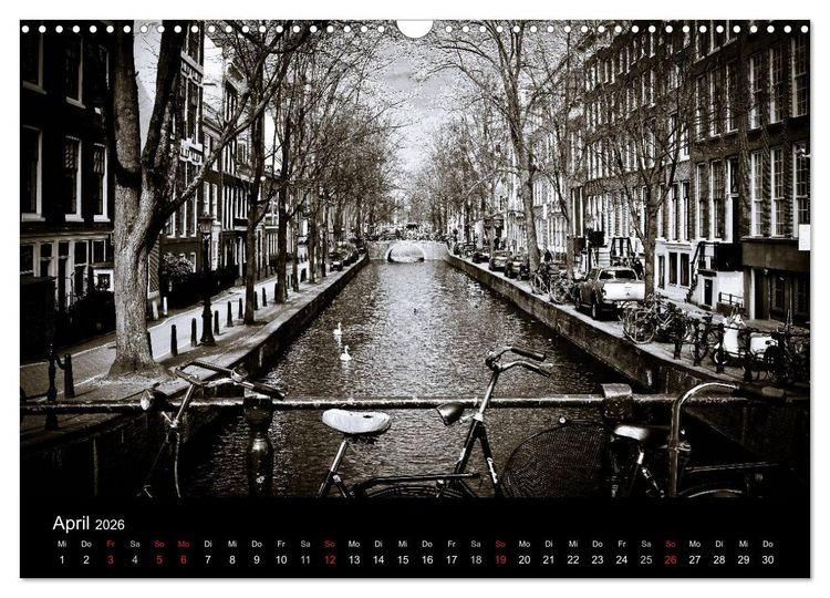 Produktbild: Amsterdam 2026 (Wandkalender 2026 DIN A3 quer), CALVENDO Monatskalender