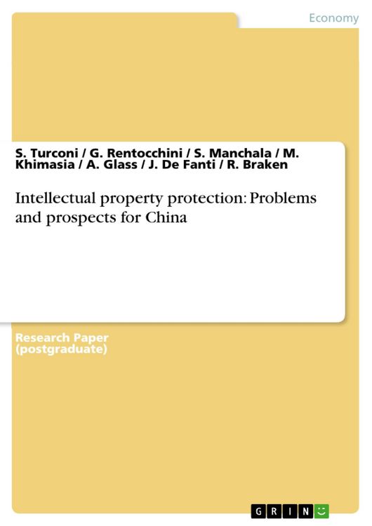 Produktbild: Intellectual property protection: Problems and prospects for China