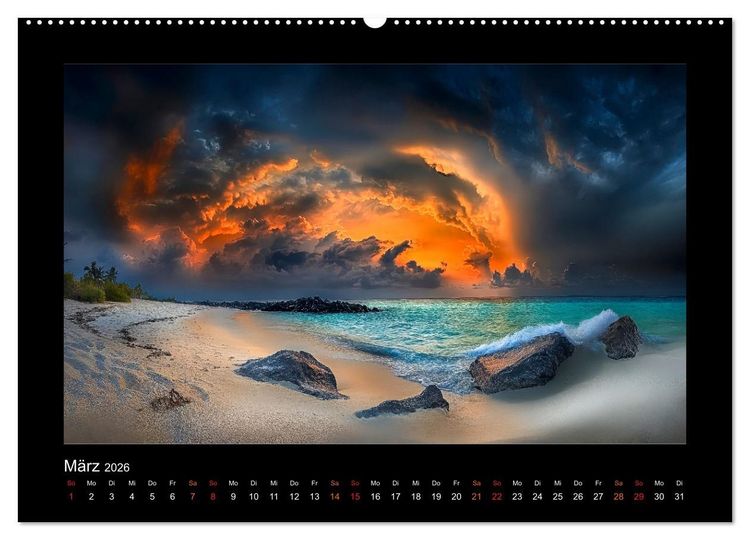 Produktbild: Paradiesische Inselwelten (Wandkalender 2026 DIN A2 quer), CALVENDO Monatskalender