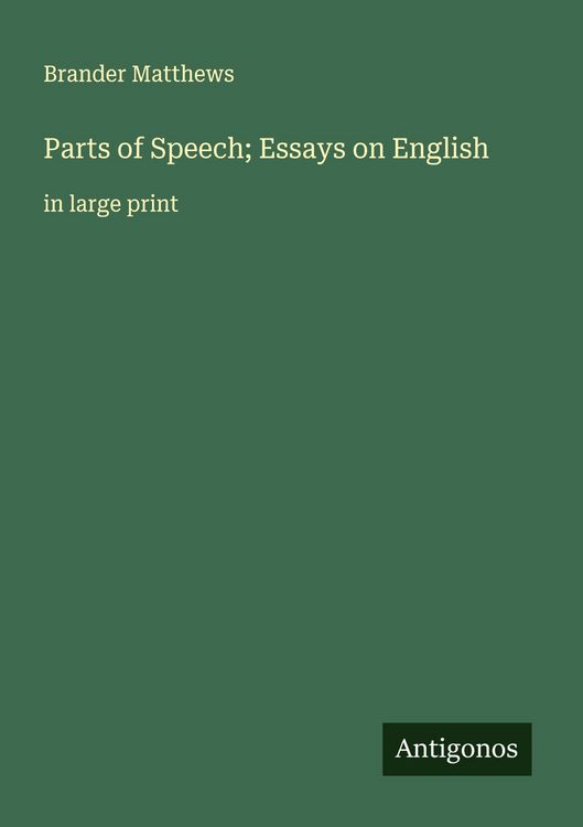 Produktbild: Parts of Speech; Essays on English