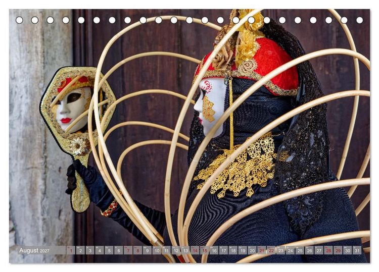 Produktbild: neunziggrad I photoart: der karneval von venedig (Tischkalender 2027 DIN A5 quer), CALVENDO Monatskalender