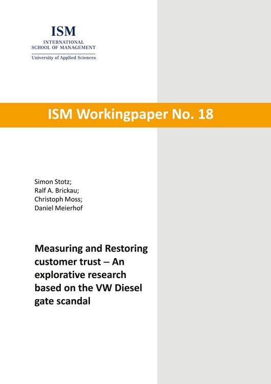 Produktbild: Measuring and Restoring customer trust