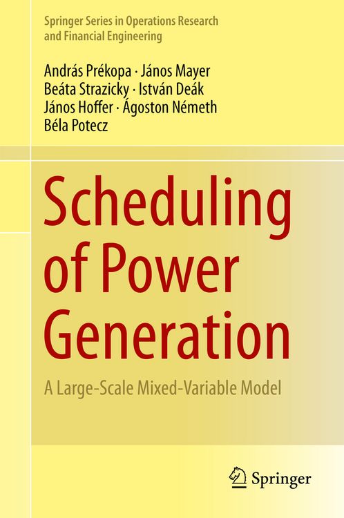Produktbild: Scheduling of Power Generation