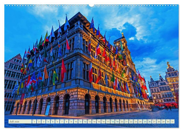 Produktbild: Fotografische Impressionen aus Antwerpen (Wandkalender 2026 DIN A2 quer), CALVENDO Monatskalender