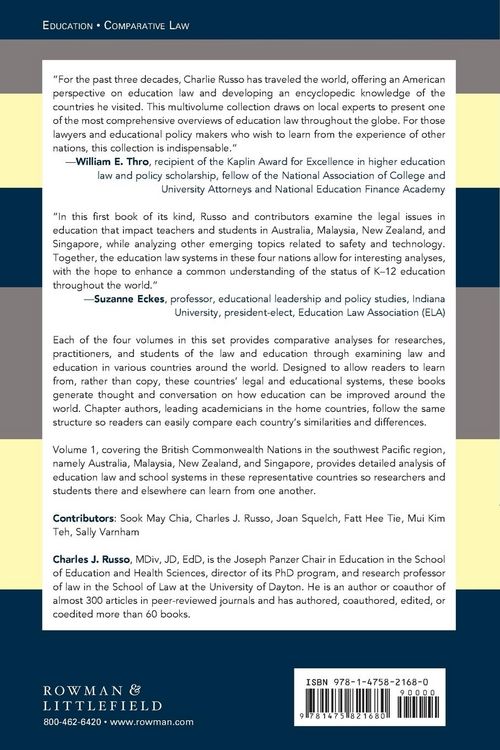 Produktbild: Handbook of Comparative Education Law