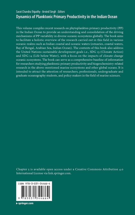 Produktbild: Dynamics of Planktonic Primary Productivity in the Indian Ocean