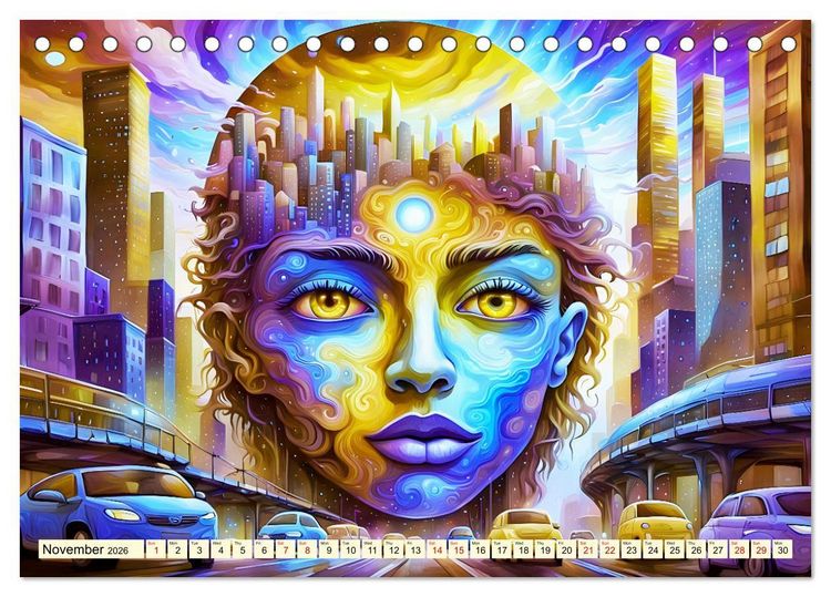 Produktbild: Faces of the metropolis (Desk Calendar 2026 DIN A5 landscape), CALVENDO 12 Month DeskCalendar